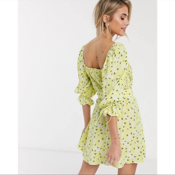 NWT For Love and Lemons Chrysanthemum Belted Mini Dress L - Picture 3 of 16